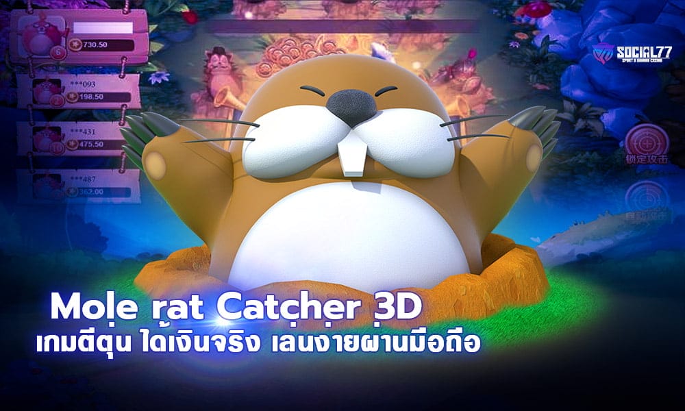 Mole rat Catcher 3D เกมตีตุ่น ได้เงินจริง เล่นง่ายผ่านมือถือ